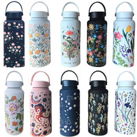 Botella de Agua Deportiva Personalizada de Gran Capacidad de 1000 ml, Botella de Acero Inoxidable Reutilizable con Aislamiento al Vacío y Boca Ancha