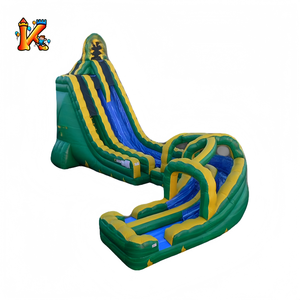 Kiddohop trượt nước xoắn ngoài trời một làn cho trẻ em người lớn cho các sự kiện tiệc bãi biển có lâu đài bơm hơi - Product Image 5