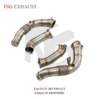 Tuyau d'échappement en acier inoxydable ING pour BMW M5 F90 LCI Downpipe avec haute qualité de débit, accessoires automobiles, pièces de tuyauterie