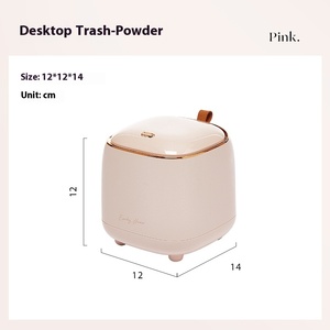 Cubo de basura portátil de doble barril para el hogar, uso en la oficina del coche, <span class=keywords><strong>Mini</strong></span> cubo de basura, manija de tapa, tipo prensado, bolsa de cubo de almacenamiento empaquetada - Product Image 6