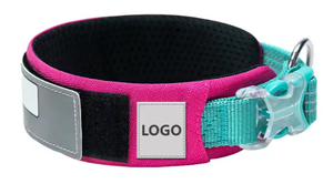 Logo kustom OEM reflektif bernapas Mewah luar ruangan kerah hewan peliharaan mode tahan lama Premium latihan grosir kerah anjing disesuaikan - Product Image 2