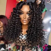 Wig Rambut Manusia HD Lace 13x4 13x6 5x5 Gelombang Keriting Longgar, Rambut Vietnam Hitam Alami, Wig Tanpa Lem Mewah Siap Pakai, Rambut Mentah