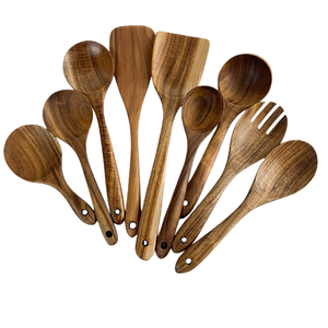 Factory Direct Sale Thailand Teak Wood <b>Pot</b> Ladle, Non-Stick Pan Wooden Spatula, Long Handle Wooden <b>Soup</b> Spoon Set, Wholesale - Product Image 2