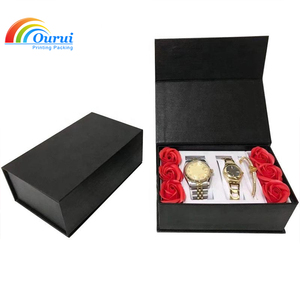 Factory Wholesale Custom Watch & Bangle <b>Gift</b> Packaging Set <b>Box</b> With Flower <b>Valentine</b> Watch Jewelry <b>Gift</b> <b>Box</b> for Ladies <b>Gift</b> - Product Image 5