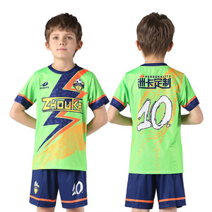 2019 hot sale クイックドライソフト fabric children soccer jersey wear design football team sports for kids - Product Image 6
