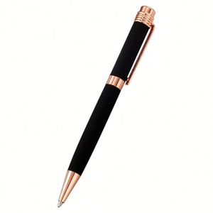 Wholesale Custom Ps-20250831-03 Creative Black Matte Metal Ballpoint Rotating Oil <b>Pen</b> Design Customizable Advertising Gift - Product Image 4