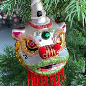 Ornement décoratif de noël personnalisé en forme de Lion, pour le petit arbre de noël, 4 pièces - Product Image 2