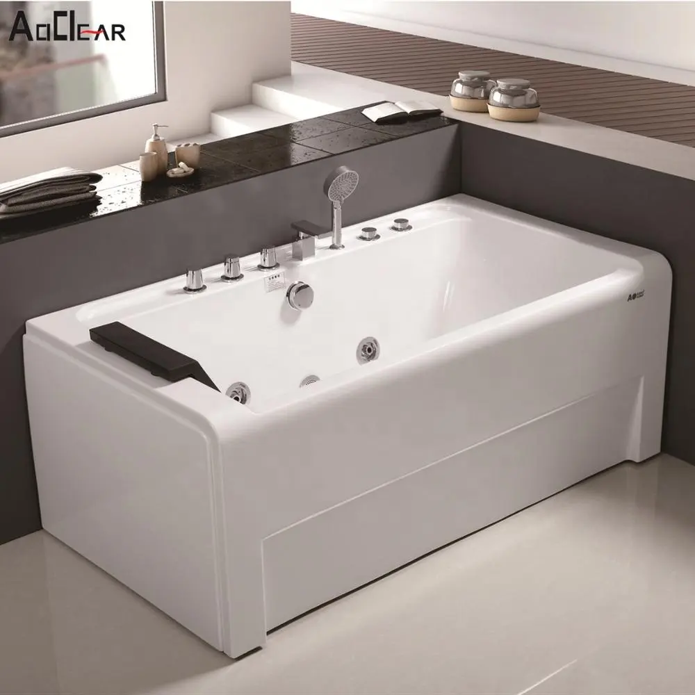 Bagno a due lati vasca da bagno eco-friendly acrilico massaggio vasca da bagno con fibra di vetro