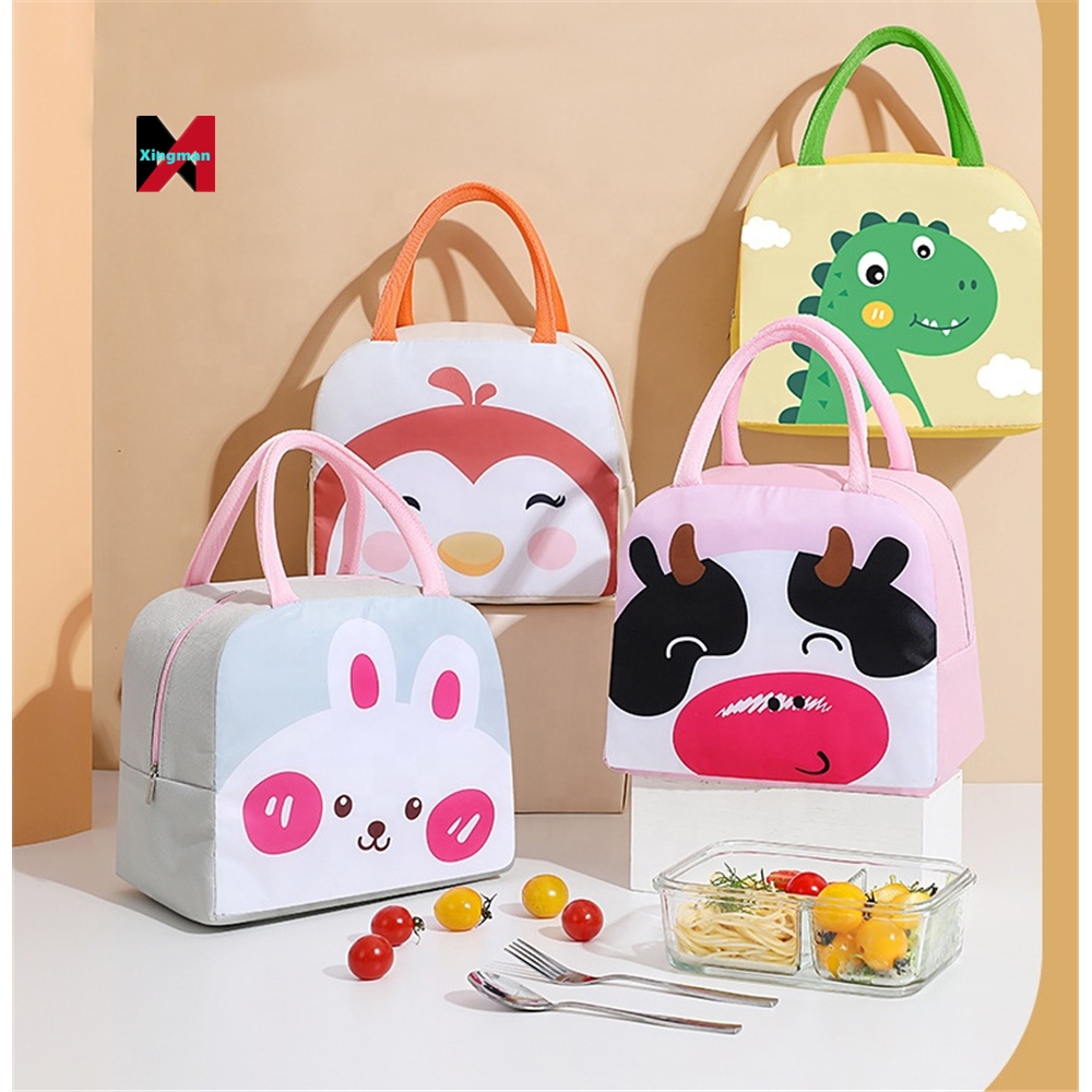 Kawaii кулер Водонепроницаемая нейлоновая ручка brotdose тепловой для маленьких мальчиков и девочек портативный пакет увеличенный карман холодильник сумки для обедов, детская одежда с героями мультфильмов