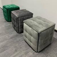 Mobilier design moderne, peu encombrant, convertible, cadre compact en métal, 5 sièges en 1 tabourets pouf cube avec roues mobiles