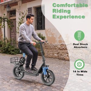 Premium velocità massima 22mph Scooter elettrico Per adulti 500W motore 14 ''pneumatico 27/49 miglia 40 km/h velocità Max 20km Per gamma - Product Image 2