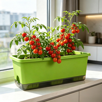 Jardinière rectangulaire auto-arrosante en résine épaissie pour balcon et rebord de fenêtre, idéale pour les grossistes et les détaillants
