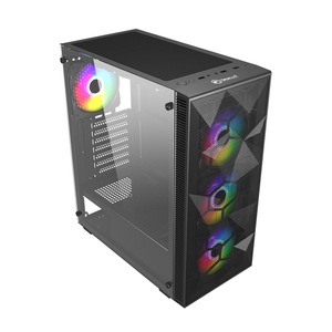KIN POWER Gaming PC-Gehäuse Mid Tower Mesh Panel Gehärtetes Glas Benutzer definiertes Logo Gaming Computer gehäuse - Product Image 2