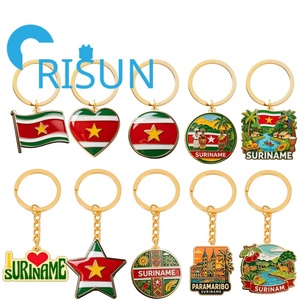 Llavero de Metal Personalizado con Mapa de América del Norte y del Sur, Cultura de Paramaribo, Surinam, Recuerdo, Regalo - Product Image 1