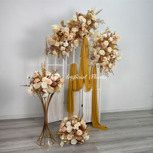 Fond de scène de mariage réaliste en fleurs artificielles 3D, arrangement pour la décoration d'arche - Product Image 3