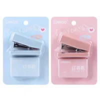 WEIBO Großhandel hochwertige Büro Desktop Mini manuelle Schreibwaren Metall hefter neue kreative süße Blue Pink Labor sparen Bindin