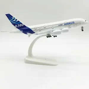 Factory Wholesale 20cm Diecast Airplanes Model Airbus A380 Plane Aircraft Toys Kids Gifts