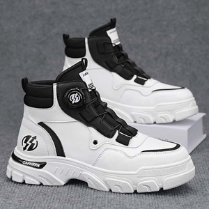 <strong>Mens</strong> <strong>Shoes</strong> Boots Midi British Style Retro Waterproof Outdoor Mountaineering Wear-resistant Motorcycle Work Thick Soled - Product Image 4