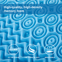 Surmatelas en mousse à mémoire de forme écologique haute densité 7 zones gaufrées pour un sommeil réparateur – Orthopédique pour la maison, l'hôtel et l'hôpital