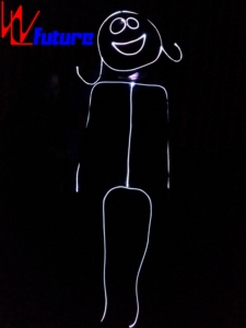 ชุดเต้นรำผู้ชายไฟเบอร์ออปติกชุดแต่งกายชุดฮาโลวีนเรืองแสงในที่มืดชุดแต่งกายสติ๊ก - Product Image 4