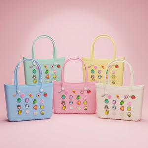 Bolso Tote de EVA de Color Sólido Versátil DIY, Abierto, Portátil, Ligero, Regalo para Animadoras, Bolso de Hombro Grande para Fin de Semana, 15 Pulgadas - Product Image 2
