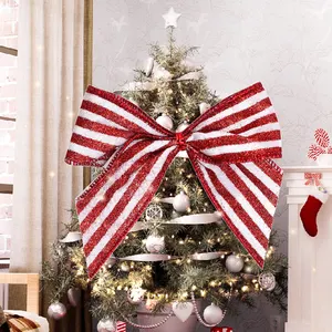 ミニエレガントなクリスマスツリーの装飾クリスマスの装飾のためのミニクリスマスの弓