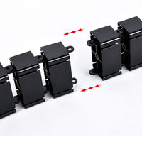 Organizador de Cables Desmontable para Debajo del Escritorio, Gestión de Cables, Entrada de Cables, Cadena de Cables de Plástico para Escritorio, Accesorios de Cableado