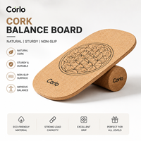 Planche d'équilibre en bois naturel, planche d'équilibre pour le yoga, la remise en forme, l'entraînement de la force du tronc, utilisation à domicile ou en salle de sport