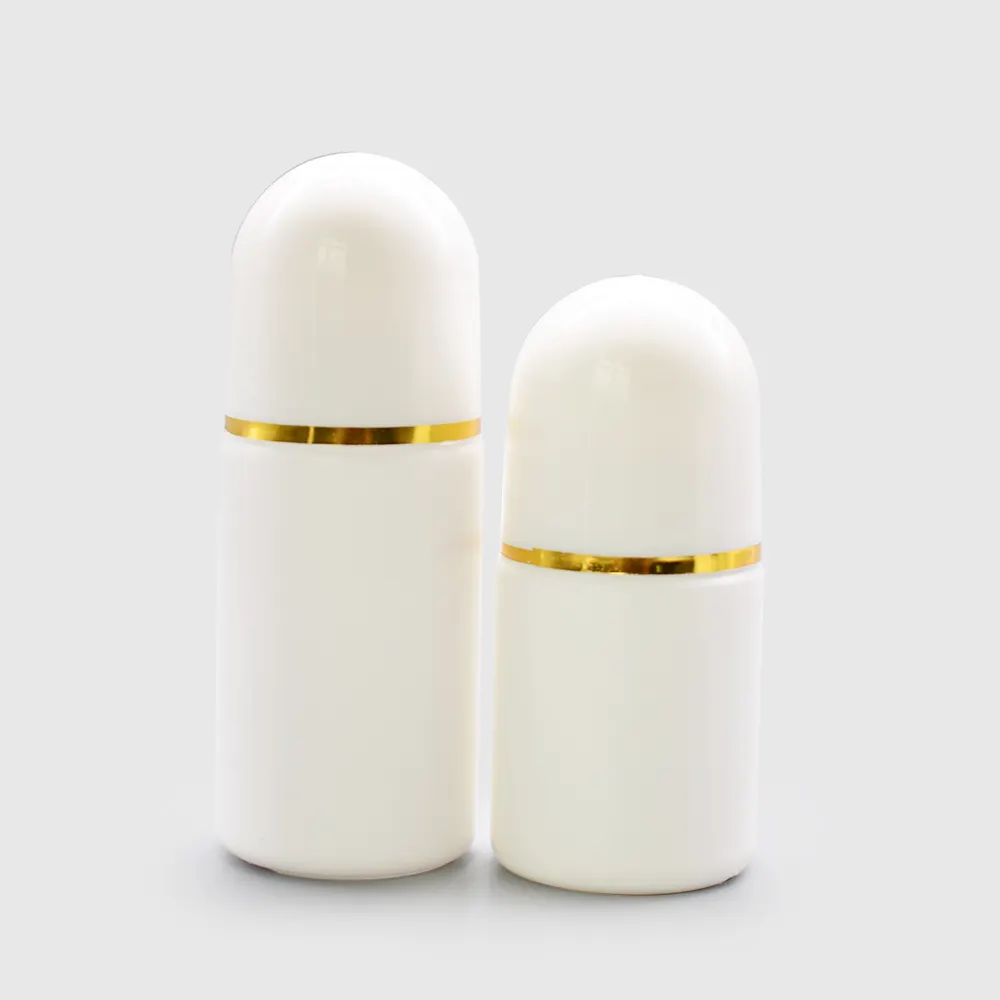 30ml 50ml Weiß Leere Nachfüllbare Deodorants Lotionen Rolle Auf flasche Kunststoff Flaschen
