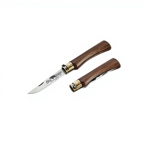 Coltello da Campeggio Coleman con Manico in Noce, Lama in Acciaio Inossidabile a Punta Caduta, Apertura con Pomello a Pollice - Product Image 1