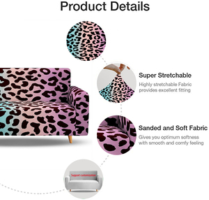 Kişiselleştirilmiş leopar tasarım 3 koltuk elastik kapak oturma odası sihirli Fittted kanepe koruyucu kapak - Product Image 5