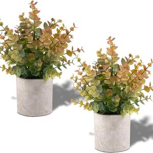 Plantes artificielles transfrontalières Wwyg très vendues : <span class=keywords><strong>Eucalyptus</strong></span> et Romarin en <span class=keywords><strong>pot</strong></span>, écologiques, pots cylindriques en plastique vert de 30 cm - Product Image 4