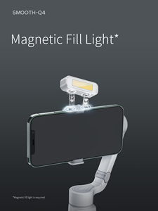 Zhiyun กิมบอล Q4เรียบ3แกนที่วางโทรศัพท์มือถือมีความยืดหยุ่นพร้อมไฟเติมสำหรับสมาร์ทโฟน <span class=keywords><strong>iPhone</strong></span> Xiaomi Huawei Android CE - Product Image 3