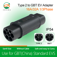Adaptateur EV GBT vers Type 2 utilisé pour les véhicules Standard chinois chargeant un côté aux voitures GBT et un autre côté à la prise EV femelle de Type 2