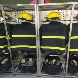 Étagère à combinaisons de combat en acier inoxydable, support pour vêtements de protection incendie, combinaison résistante aux produits chimiques, étagère rotative double face - Product Image 5