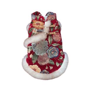 DDPET Vêtements de Nouvel An pour petits chiens, Hiver, Gilet en polaire chenille écologique à grain, Style Tang chinois, Couleur unie, Motif <span class=keywords><strong>Fadou</strong></span> - Product Image 6