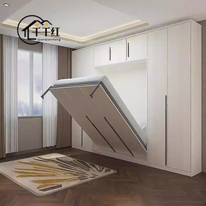 Cama Murphy Moderna Oculta con Escritorio y Estantería Integrados, Ahorra Espacio y es Ideal para Oficinas Familiares Pequeñas - Product Image 2