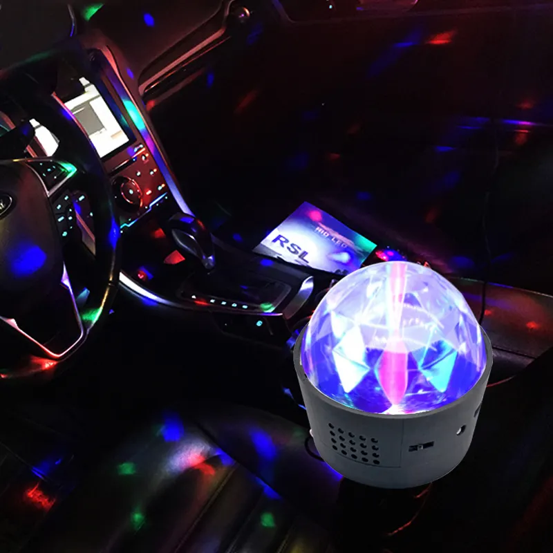 Mini éclairage USB pour intérieur de voiture, lumière d'ambiance RGB, petite boule magique, livraison gratuite