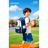 Sac à dos scolaire pour tout-petits Sun Eight, nouveau produit, coloré, imperméable et léger