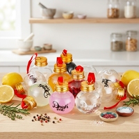Boules de Noël à visser pour boissons, décorations de sapin remplissables, boules à shot en plastique, ornements suspendus en forme de bouteille pour fêtes