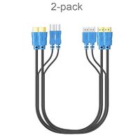 Câble KVM USB MT-VIKI (lot de 2) - 1,8 m, Cordon double HDMI USB A/B 4K pour commutateur KVM standard