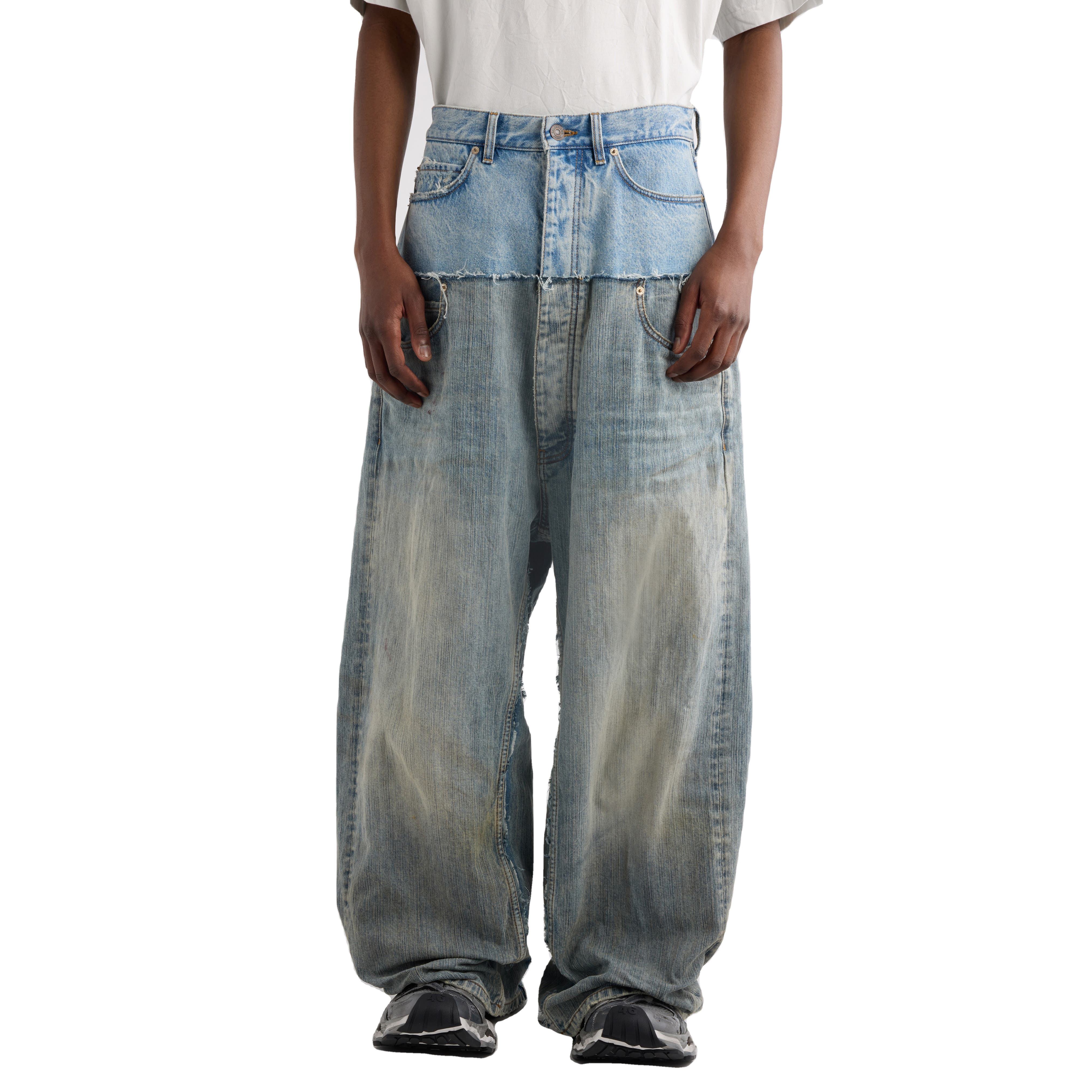 Doble Color Jeans De Dos Colores Mujer 90'S Baggy Regular Jeans