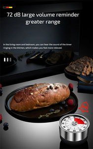 Temporizador de Cocina Mecánico de Acero Inoxidable al por Mayor, Impermeable y Ecológico, con Control Táctil, Cuenta Regresiva de hasta 60 Minutos para Hornear - Product Image 4