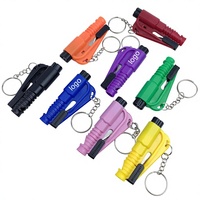 Suministros de Defensa Personal para Mujeres con Logotipo Personalizado de Alta Calidad, Silbato de Emergencia para Auto, Rompeventanas, Llavero de Plástico, Cortador de Cinturón de Seguridad