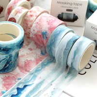 Ruban Washi Personnalisé Sans Minimum de Commande, Motif Quadrillé Mignon, Couleur Unie, Style Basique, Ruban Adhésif pour Autocollants, Scrapbooking, Album Photo DIY, Journal Intime