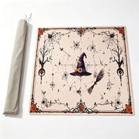 Tapis de jeu de Mahjong d'Halloween - 33 pouces, 2 mm, polyester, caoutchouc naturel, résistant à l'huile, pour soirées, design personnalisé, fournisseur