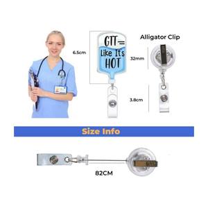 Bestom ที่ใส่กุญแจพยาบาลอะคริลิค & ม้วนป้ายหดได้อุปกรณ์เสริมสำหรับผู้ปฏิบัติงานด้านสุขภาพ - Product Image 4