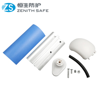 Barrière murale anti-collision en PVC recouvert d'aluminium, hauteur 38 mm, 89 mm, 140 mm, 159 mm, pour hôpital, avec une résistance élevée aux impacts