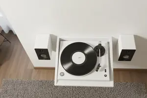 Support de projecteur en bois naturel, étagère de rangement pour projecteur, présentoir mural moderne, étagère flottante en MDF pour platines et projecteurs - Product Image 3