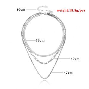 Women's Trendy <b>Gold</b> <b>Plated</b> Alloy Punk Hip-hop Geometric Exaggerated Multi-layer Blade <b>Chain</b> Short Necklace - Product Image 5